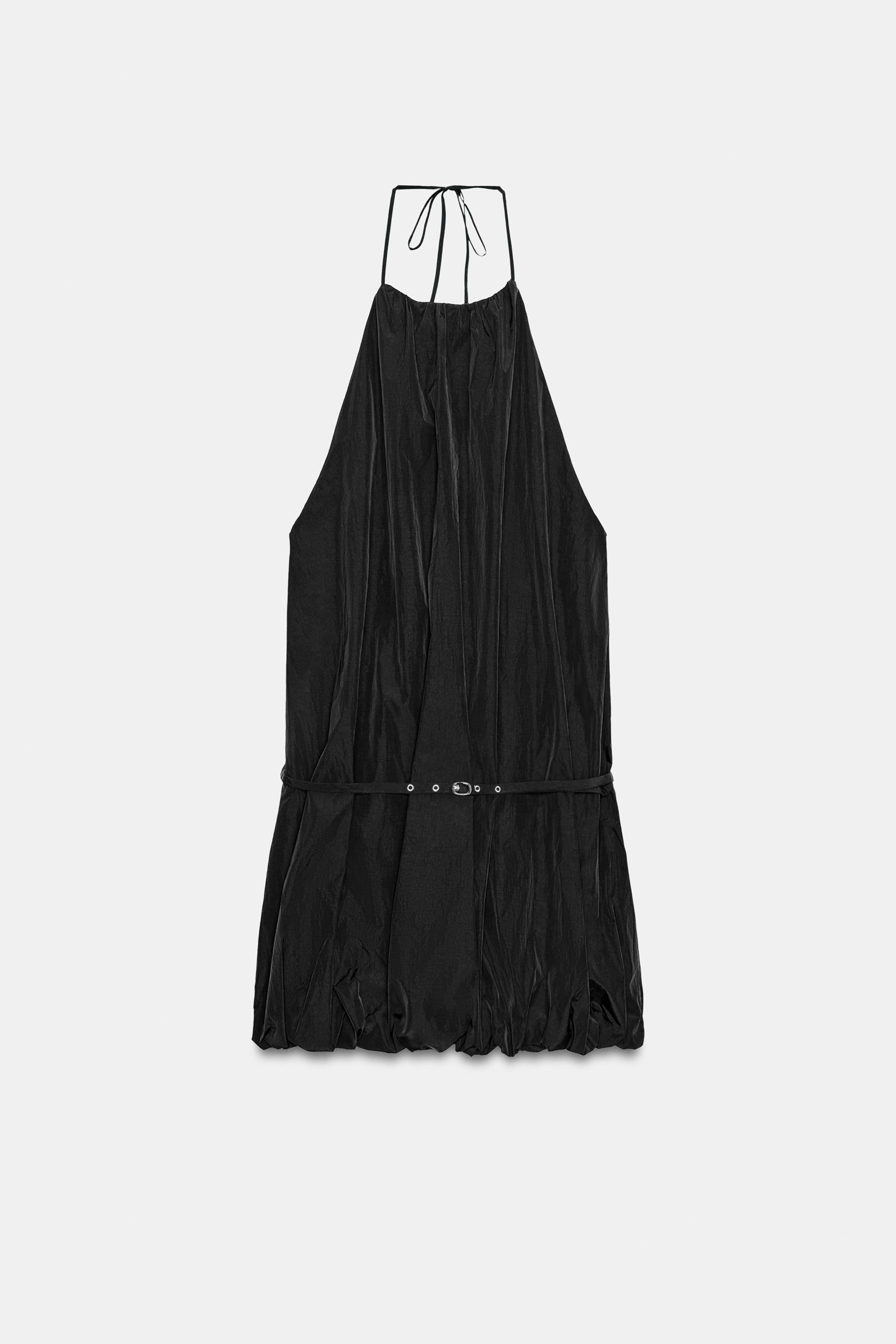 HALTER BUBBLE HEM DRESS